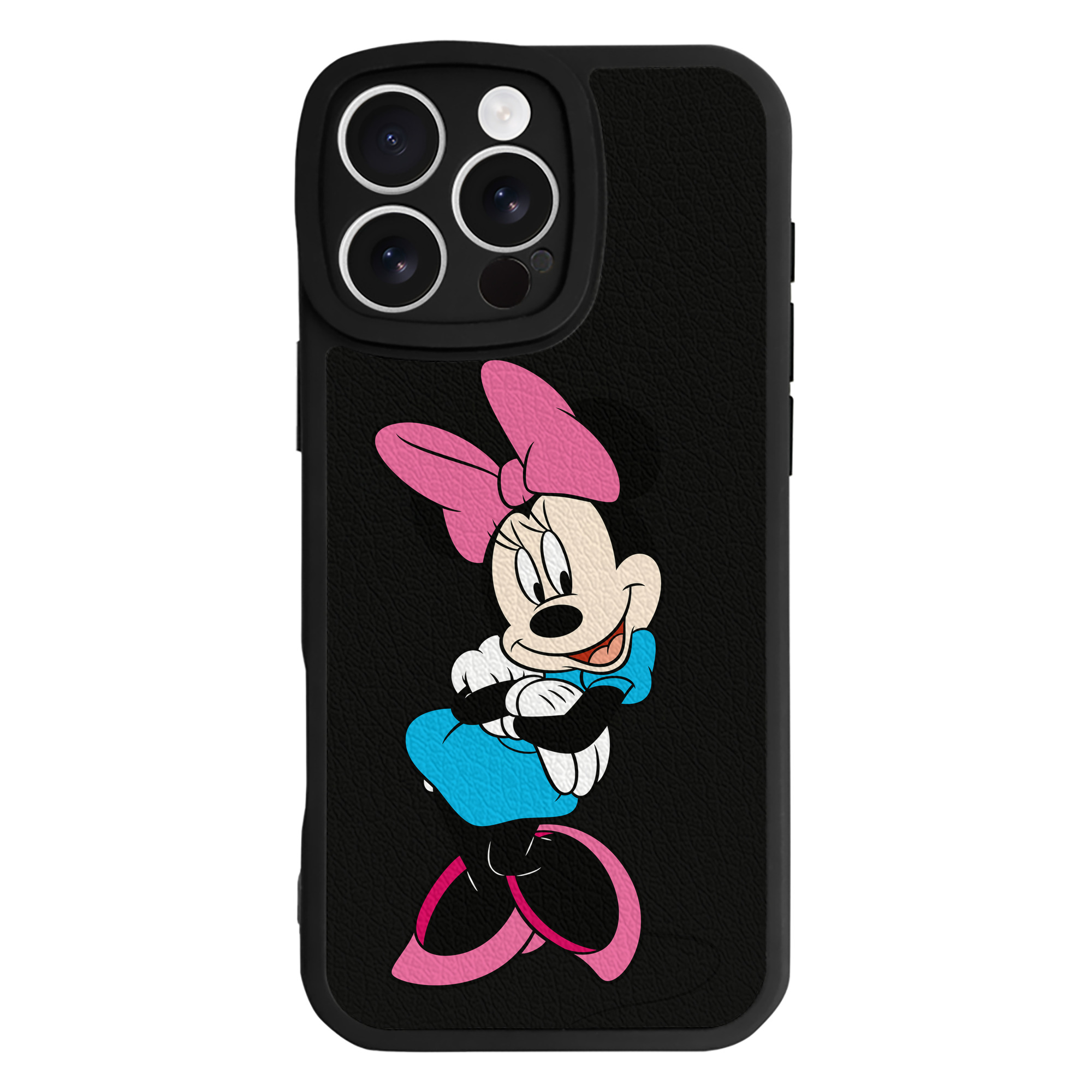 （画像用） ミッキーマウス Mickey Mouse 【iPhone 16シリーズ対応】シリコンスマホケース（レザー調） 材質：シリコン